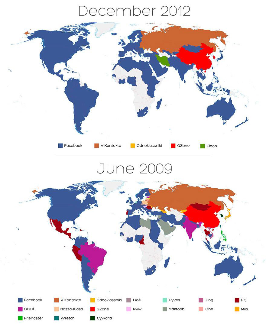 Карта захоплення світу соцмережами