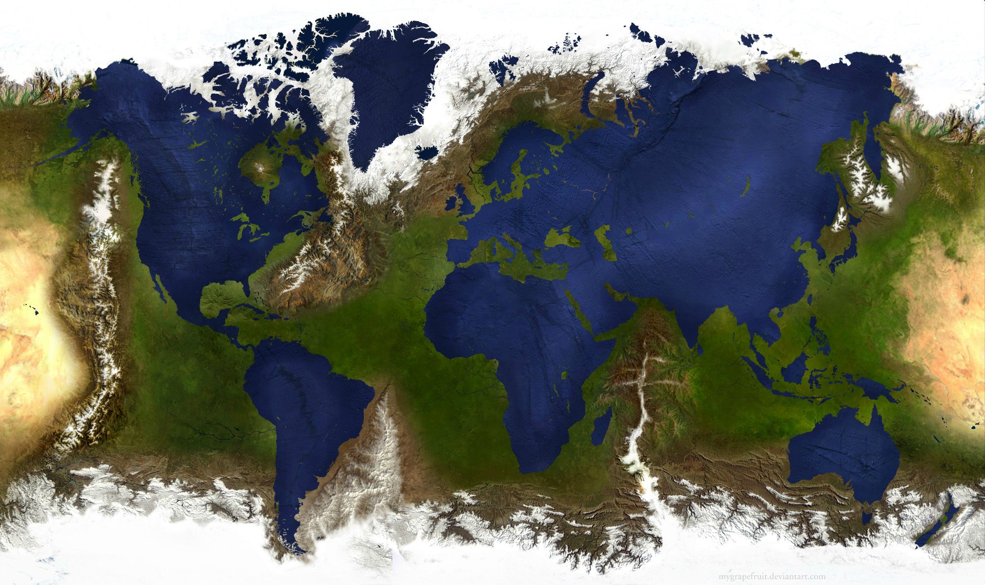Як виглядав би світ, якби суша і океани помінялися місцями