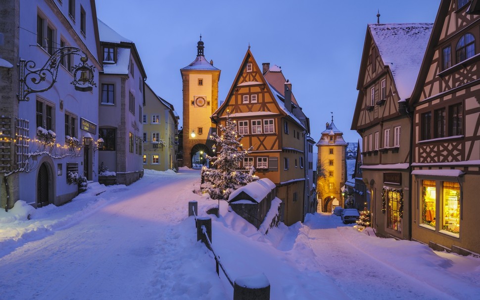 30 живописних зимових міст міста, зима, світ