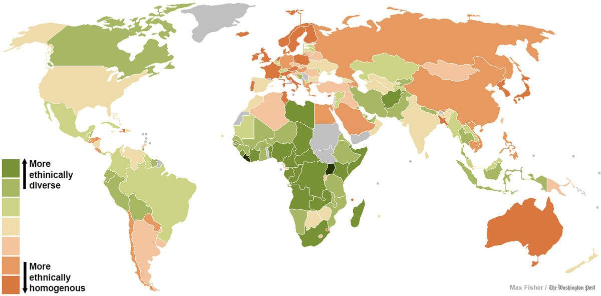 Карта етнічної різноманітності
