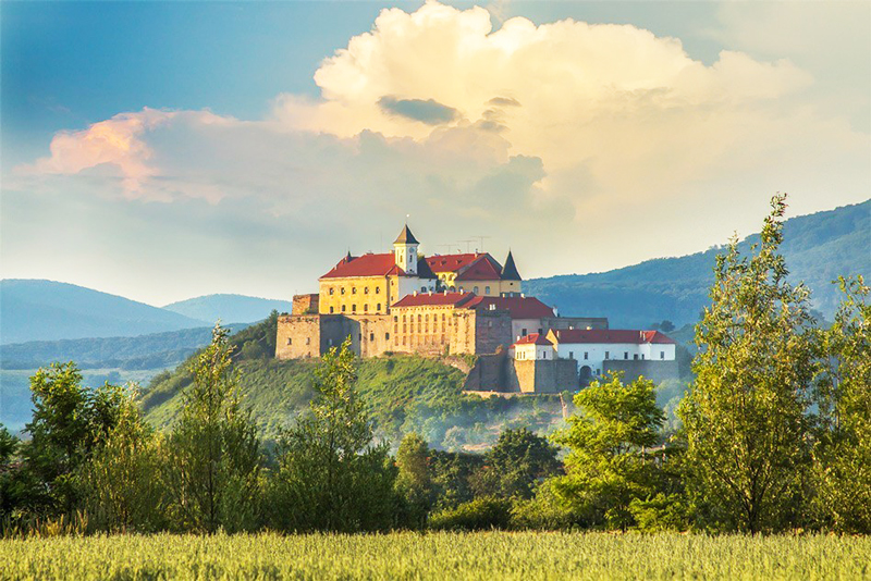 Панорама на замкову гору, Мукачево