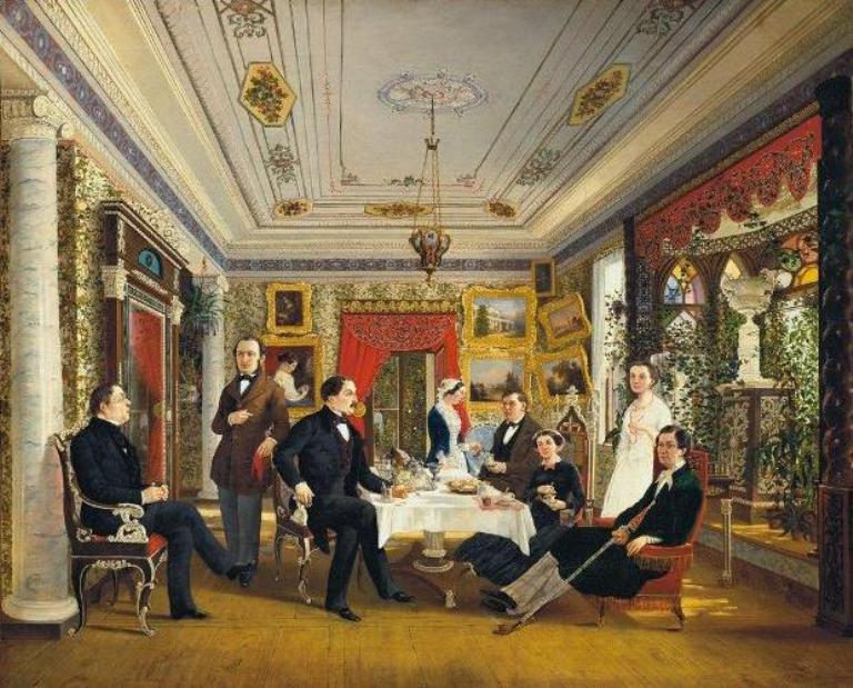 Кімната палацу, яка носила назву «Ліхтарик», зображена на полотні Олексія Волоскова