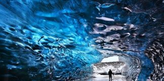 Сапфірові стіни крижаної печери Skaftafell - одна з визначних пам'яток Ісландії (6)