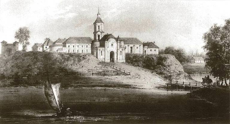 Наполеон Орда. Олицький замок. Гравюра 19 століття