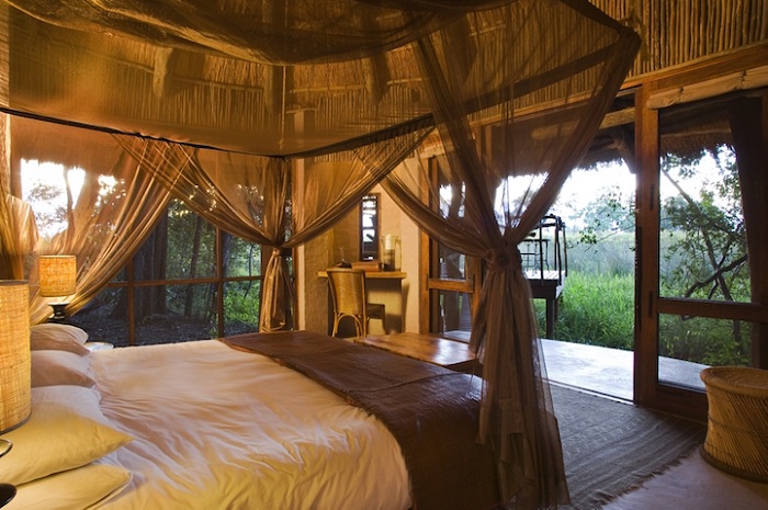 Готель Sandibe Okavango Safari Lodge. Спальня