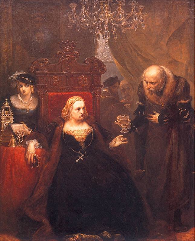 Отруєння королеви Бони. Художник Ян Матейко, 1859