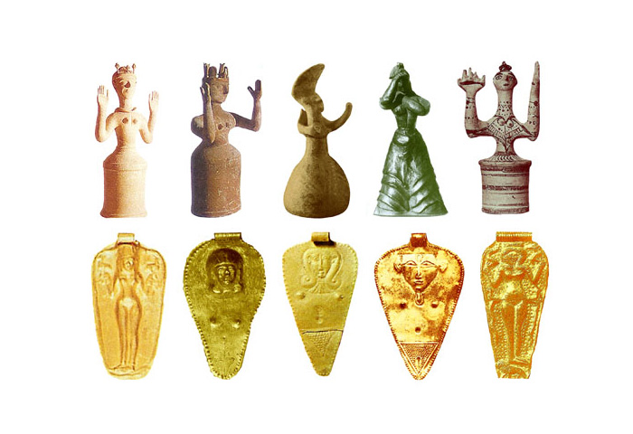 Скульптури Богинь пізнього бронзового століття
