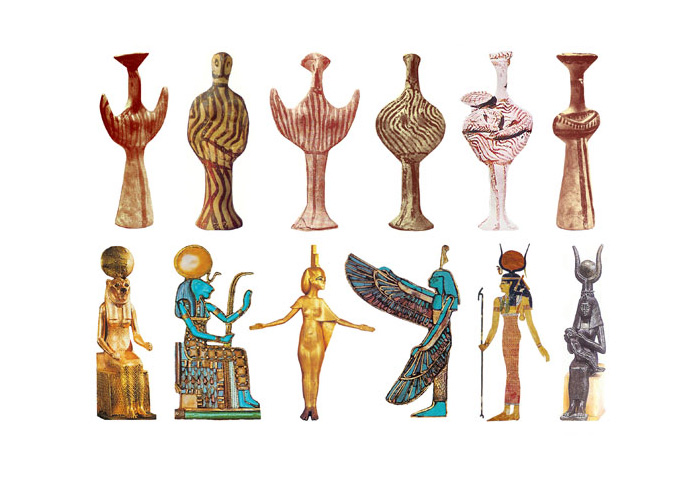 Скульптури Богинь пізнього бронзового століття