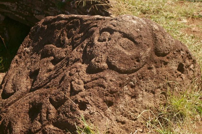 Зображення на камені Маке-маку - бога достатку у Рапа Нуї. | Фото: en.wikipedia.org.